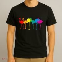 Cute Flamingo Rainbow Flamingo T-Shirt thumb 3