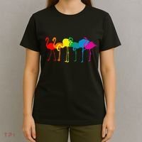 Cute Flamingo Rainbow Flamingo T-Shirt thumb 4