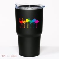 Cute Flamingo Rainbow Flamingo Tumbler thumb 0