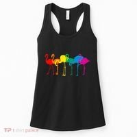 Cute Flamingo Rainbow Flamingo Women's Tank Top thumb 0
