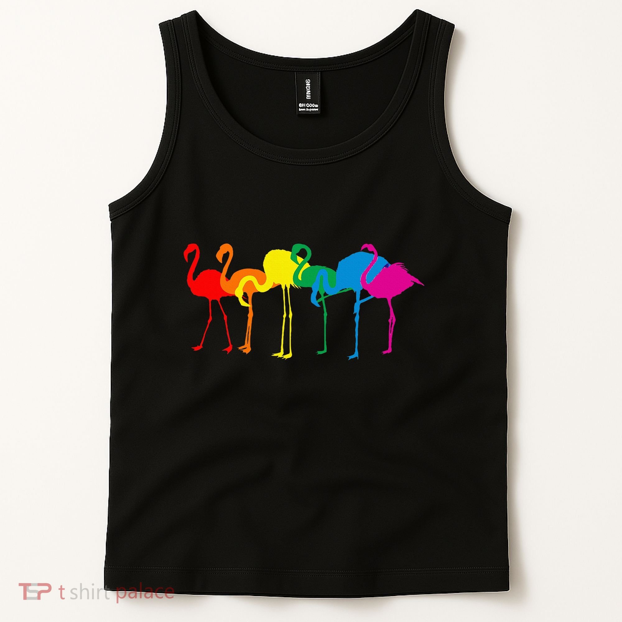 Cute Flamingo Rainbow Flamingo Tank Top