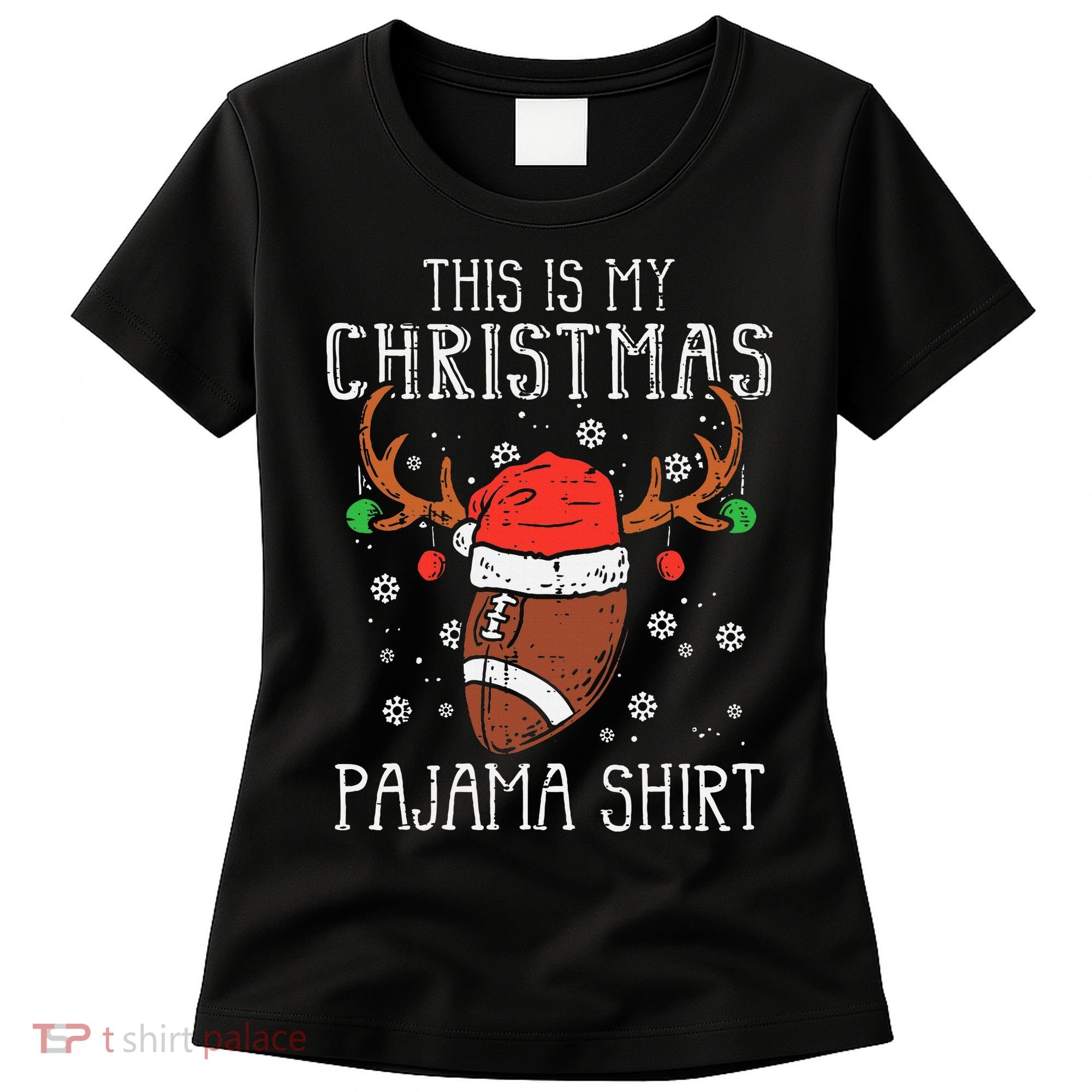Christmas Football Sports Festive Game Women's T-Shirt