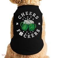 Cheers Fckers St Patricks Day Beer Drinking Funny Gift Doggie Tank thumb 0