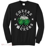 Cheers Fckers St Patricks Day Beer Drinking Funny Gift Sweatshirt thumb 0