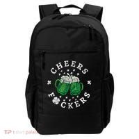 Cheers Fckers St Patricks Day Beer Drinking Funny Gift Backpack thumb 0
