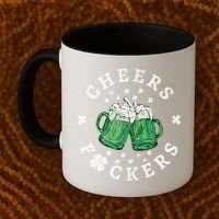 Cheers Fckers St Patricks Day Beer Drinking Funny Gift Coffee Mug thumb 2