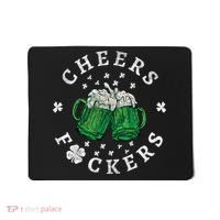 Cheers Fckers St Patricks Day Beer Drinking Funny Gift Mousepad thumb 0