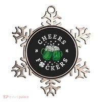 Cheers Fckers St Patricks Day Beer Drinking Funny Gift Ornament thumb 0