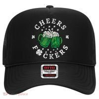 Cheers Fckers St Patricks Day Beer Drinking Funny Gift Hat thumb 0