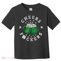 Cheers Fckers St Patricks Day Beer Drinking Funny Gift Toddler T-Shirt thumb 0