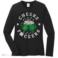 Cheers Fckers St Patricks Day Beer Drinking Funny Gift Women's Long Sleeve Shirt thumb 0