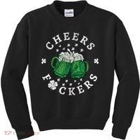 Cheers Fckers St Patricks Day Beer Drinking Funny Gift Kids Sweatshirt thumb 0