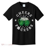 Cheers Fckers St Patricks Day Beer Drinking Funny Gift Kids T-Shirt thumb 0