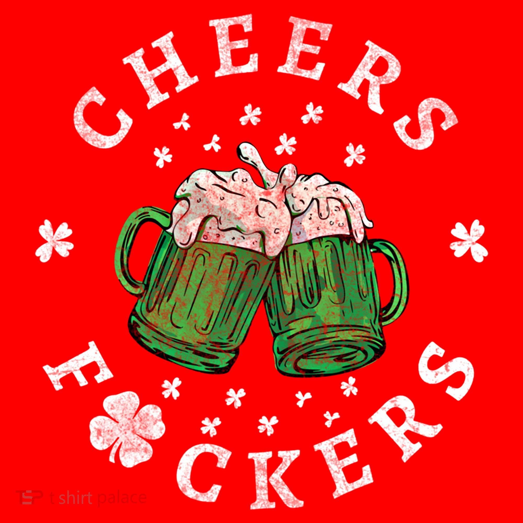 Cheers Fckers St Patricks Day Beer Drinking Funny Gift Santa Hat