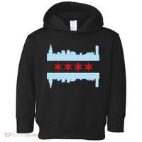 Chicago Flag Skyline Toddler Hoodie thumb 0