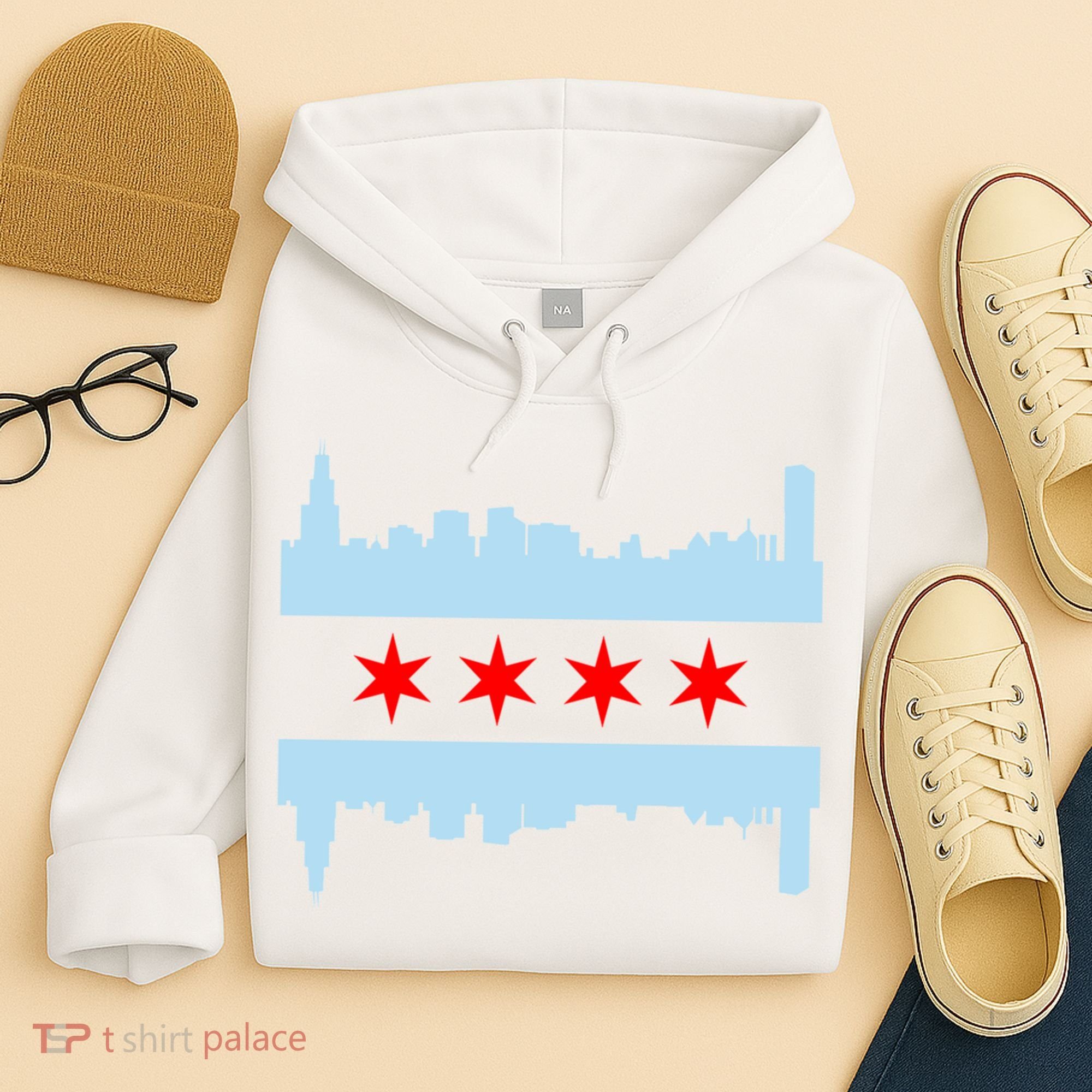 Chicago Flag Skyline Hoodie