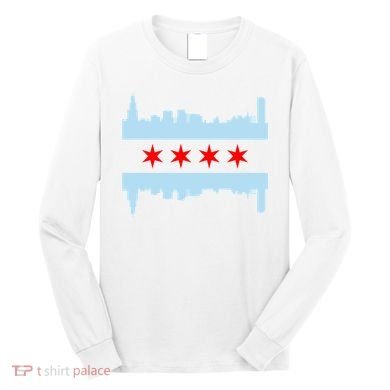Chicago Flag Skyline Long Sleeve Shirt