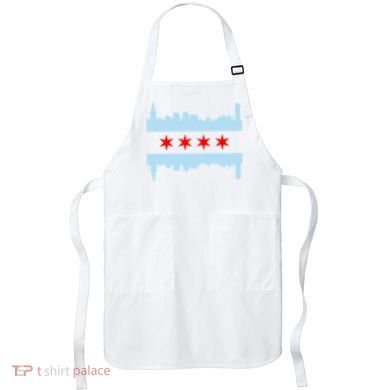 Chicago Flag Skyline Apron