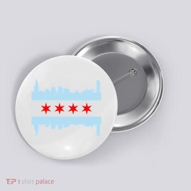 Chicago Flag Skyline Button