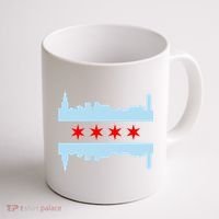 Chicago Flag Skyline Coffee Mug thumb 1