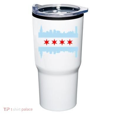 Chicago Flag Skyline Tumbler