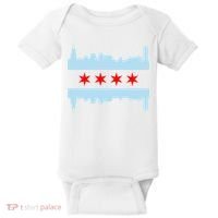 Chicago Flag Skyline Baby Bodysuit thumb 0