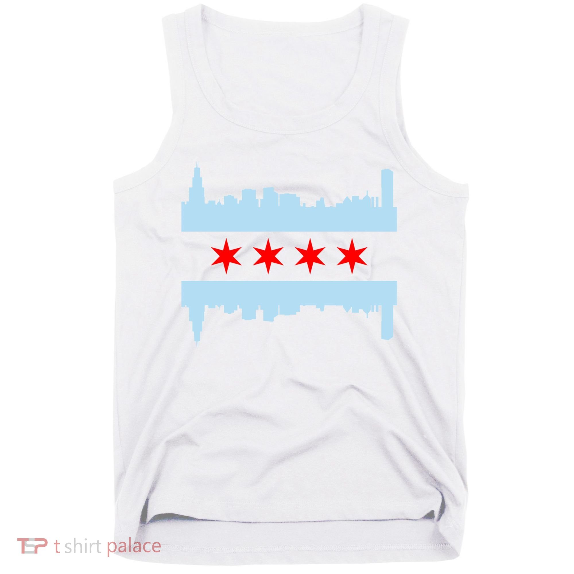 Chicago Flag Skyline Tank Top