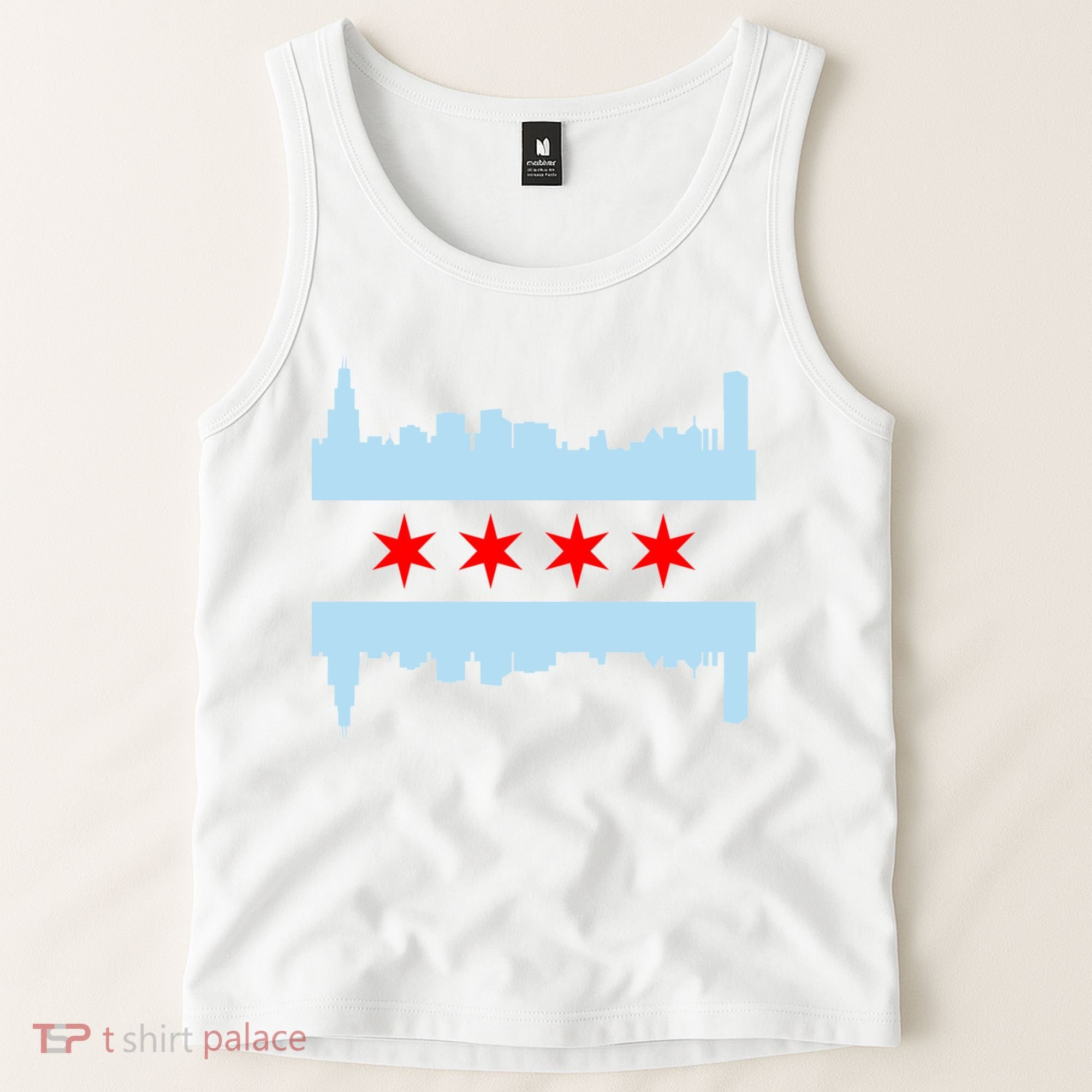 Chicago Flag Skyline Tank Top