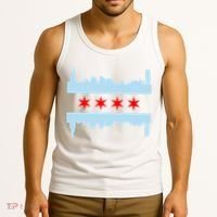 Chicago Flag Skyline Tank Top thumb 3