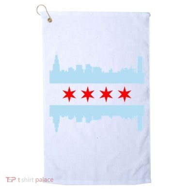 Chicago Flag Skyline Golf Towel