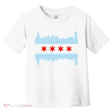 Chicago Flag Skyline Toddler T-Shirt