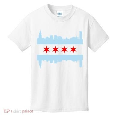 Chicago Flag Skyline Kids T-Shirt