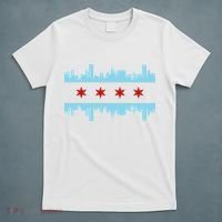 Chicago Flag Skyline Pride Illinois Vintage T-Shirt thumb 5