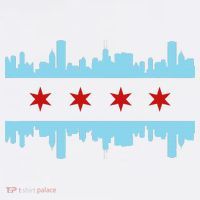 Chicago Flag Skyline Pride Illinois Vintage T-Shirt thumb 7