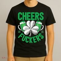 Cheers Fuckers St Patricks Day Beer Drinking Mugs T-Shirt thumb 3