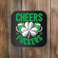 Cheers Fuckers St Patricks Day Beer Drinking Mugs Coaster thumb 0