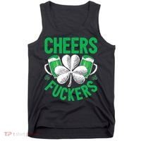 Cheers Fuckers St Patricks Day Beer Drinking Mugs Tank Top thumb 0