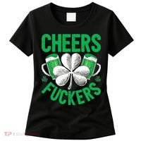 Cheers Fuckers St Patricks Day Beer Drinking Mugs Women's T-Shirt thumb 0