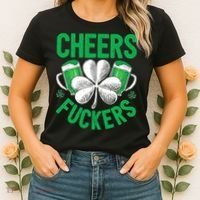 Cheers Fuckers St Patricks Day Beer Drinking Mugs Women's T-Shirt thumb 2