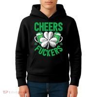 Cheers Fuckers St Patricks Day Beer Drinking Mugs Kids Hoodie thumb 4