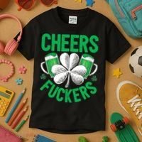 Cheers Fuckers St Patricks Day Beer Drinking Mugs Kids T-Shirt thumb 3