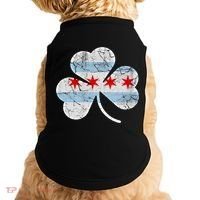 Chicago Flag Shamrock Irish St Patricks Day Family Funny Gift Doggie Tank thumb 0