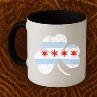 Chicago Flag Shamrock Irish St Patricks Day Family Funny Gift Coffee Mug thumb 2