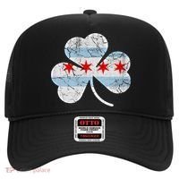 Chicago Flag Shamrock Irish St Patricks Day Family Funny Gift Hat thumb 0