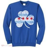 Chicago Flag Shamrock Irish St Patricks Day Family Funny Gift Sweatshirt thumb 0