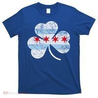 Chicago Flag Shamrock Irish St Patricks Day Family Funny Gift T-Shirt thumb 0