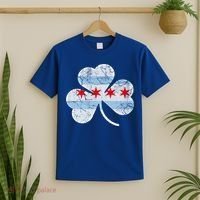 Chicago Flag Shamrock Irish St Patricks Day Family Funny Gift T-Shirt thumb 2
