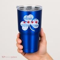 Chicago Flag Shamrock Irish St Patricks Day Family Funny Gift Tumbler thumb 2