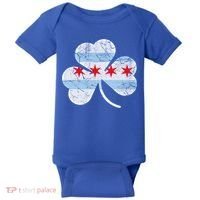 Chicago Flag Shamrock Irish St Patricks Day Family Funny Gift Baby Bodysuit thumb 0