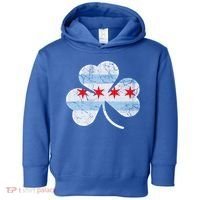 Chicago Flag Shamrock Irish St Patricks Day Family Funny Gift Toddler Hoodie thumb 0